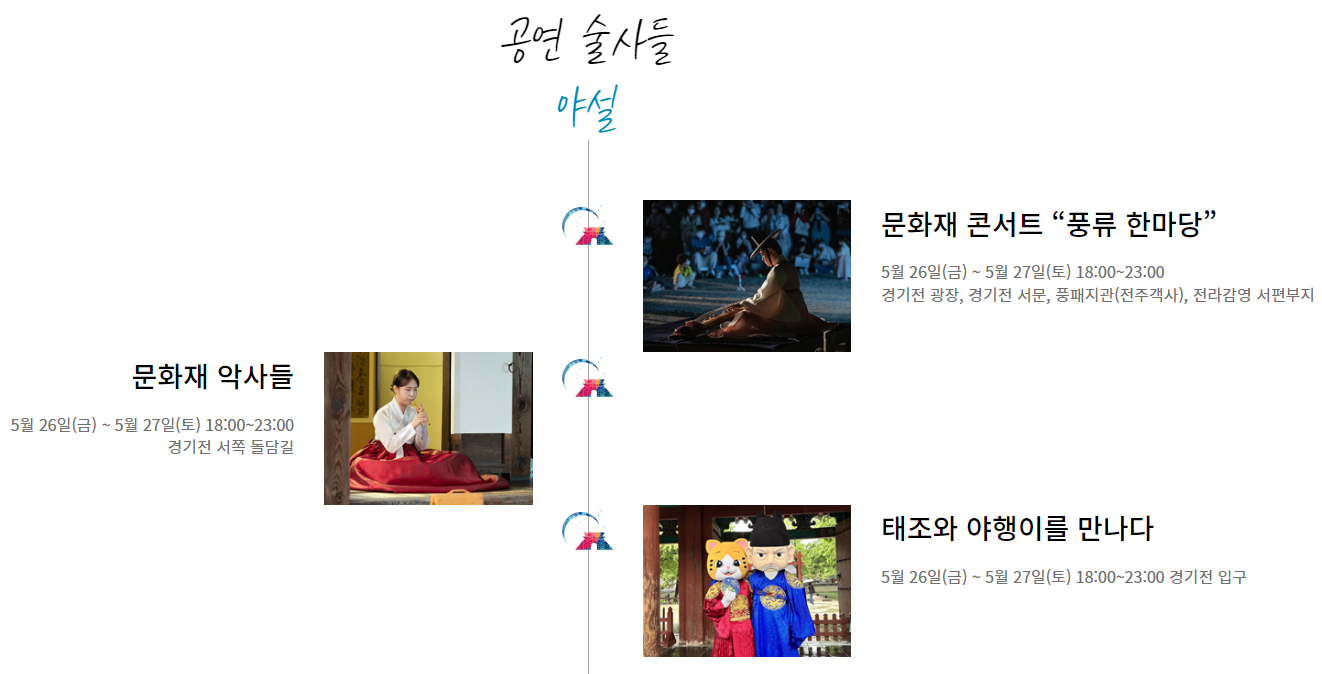 공연 술사들 안내