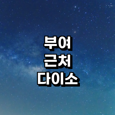 부여군 종합생활용품 다이소