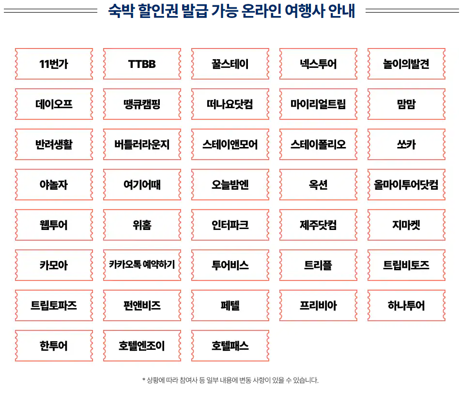 숙박 세일 페스타 추석 8월 할인 쿠폰 다운로드