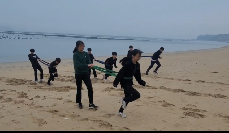 송촌중헉교 육상부 전지훈련