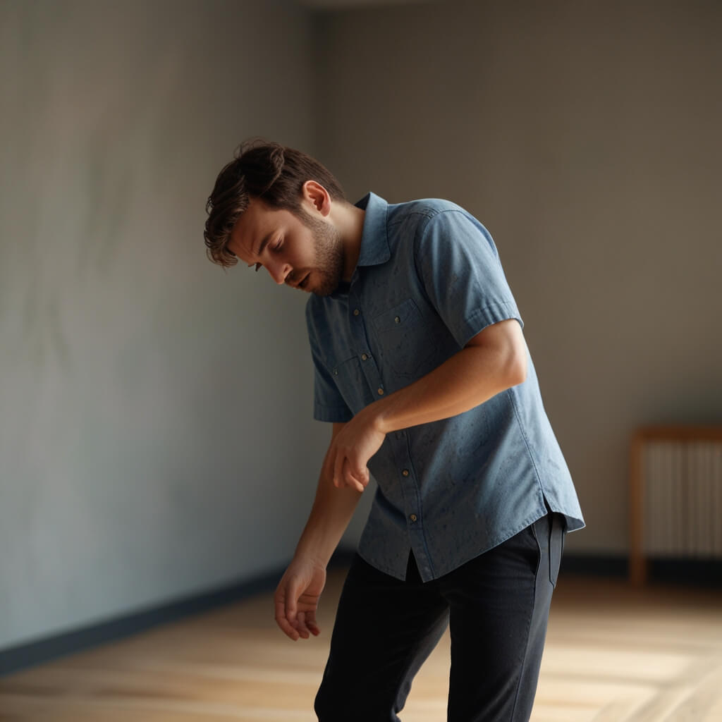 갑작스러운-어지러움을-느끼는-남성