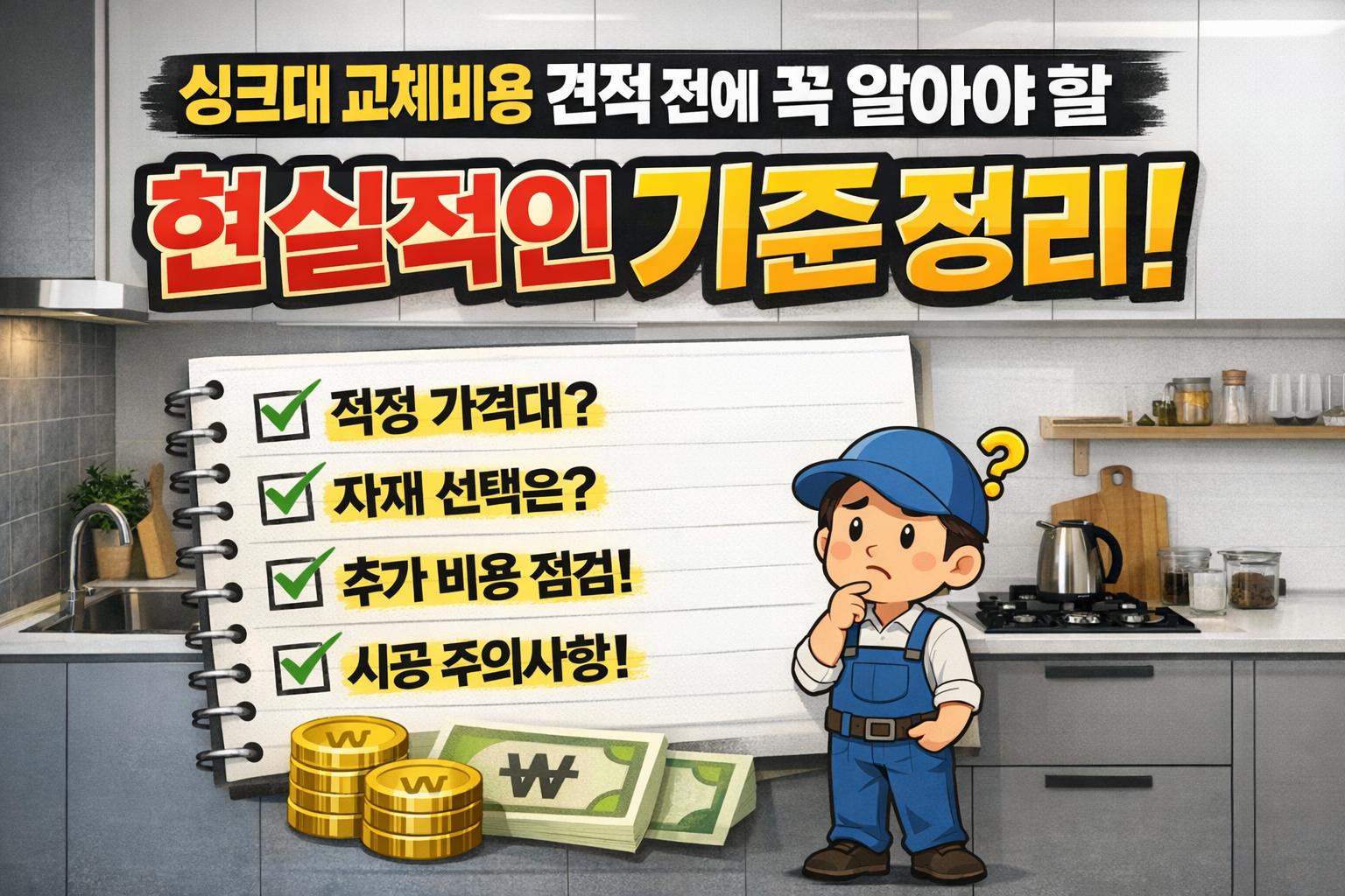 싱크대 교체비용