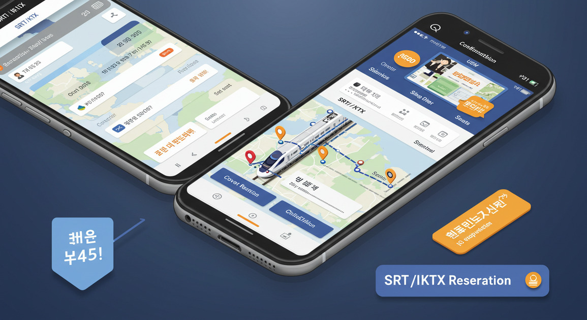 KTX&middot;SRT 예약하는 이미지
