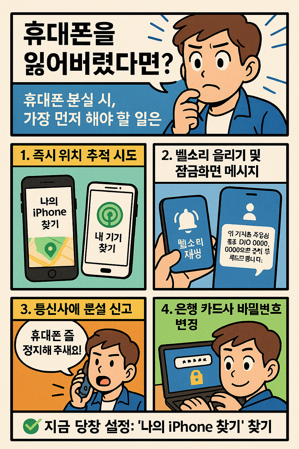 휴대폰이 사라졌을 때 위치 찾기 설정하고 분실 직후 대응