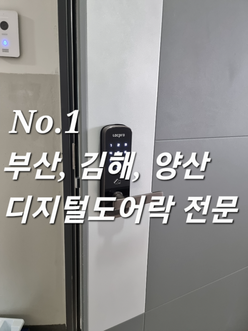 부산 사상구 괘법동 오피스텔 현관문 디지털 전자키 번호키 도어락 설치
