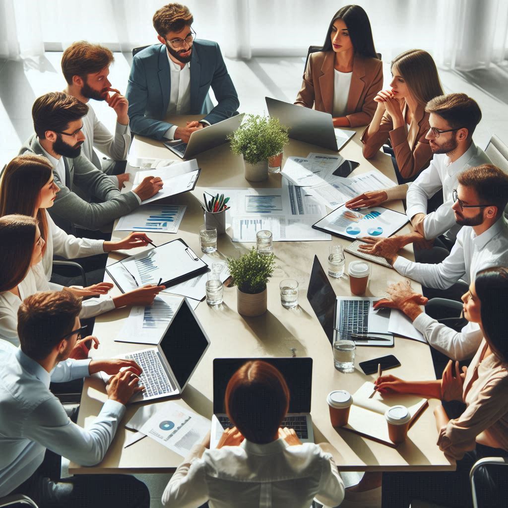 회의하고 있는 모습