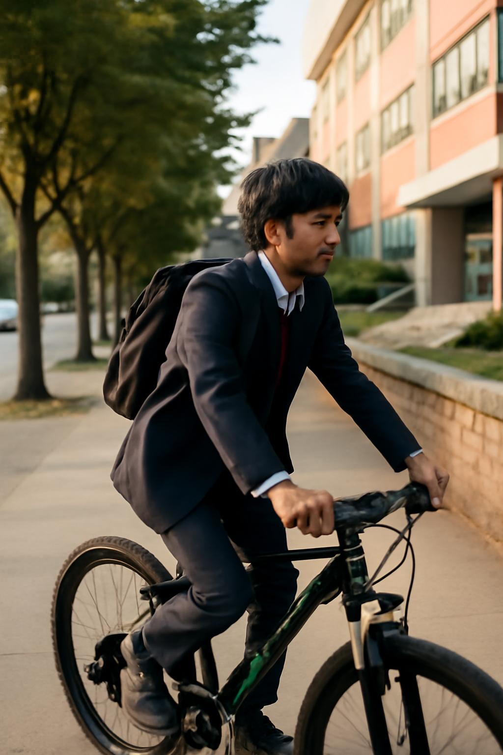 고등학생 자전거 등교