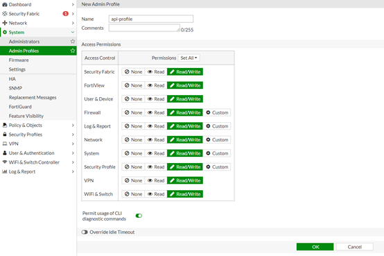 Create an administrator profile