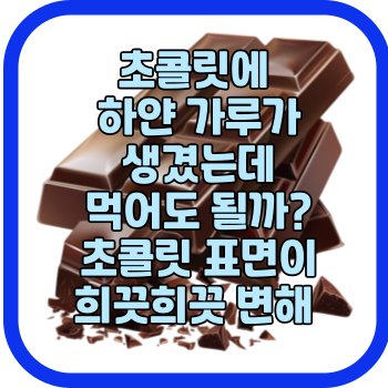 초콜릿에 하얀 가루가 생겼는데 먹어도 될까? 초콜릿 표면이 희끗희끗 변해