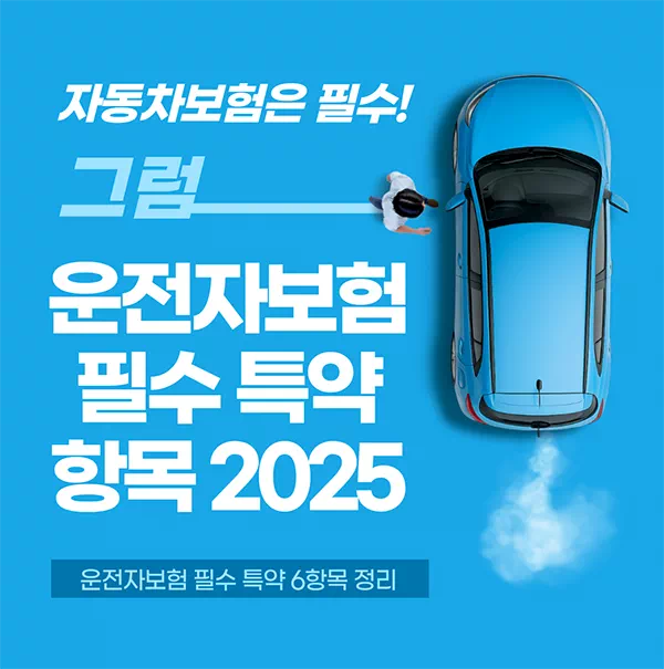 운전자보험 필수 특약 항목 2025 모르면 손해 보는 꼭 가입해야 할 보장 정리