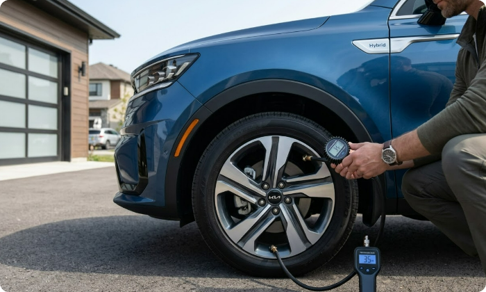 5. 하이브리드 연비 떨어뜨리는 운전 실수 5위, 타이어 공기압 무시