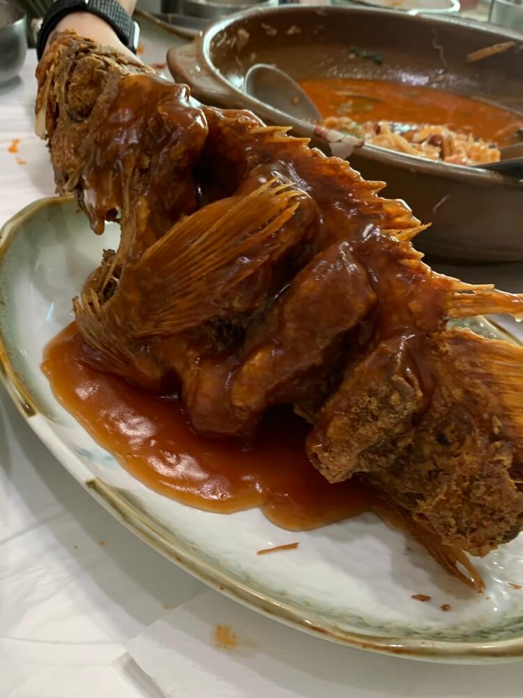 생선 탕수육 전체 모습