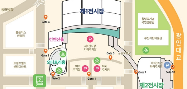 부산 영화의 전당 주변 주차장 위치, 요금