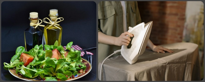 식용유와 다리미 사진입니다.