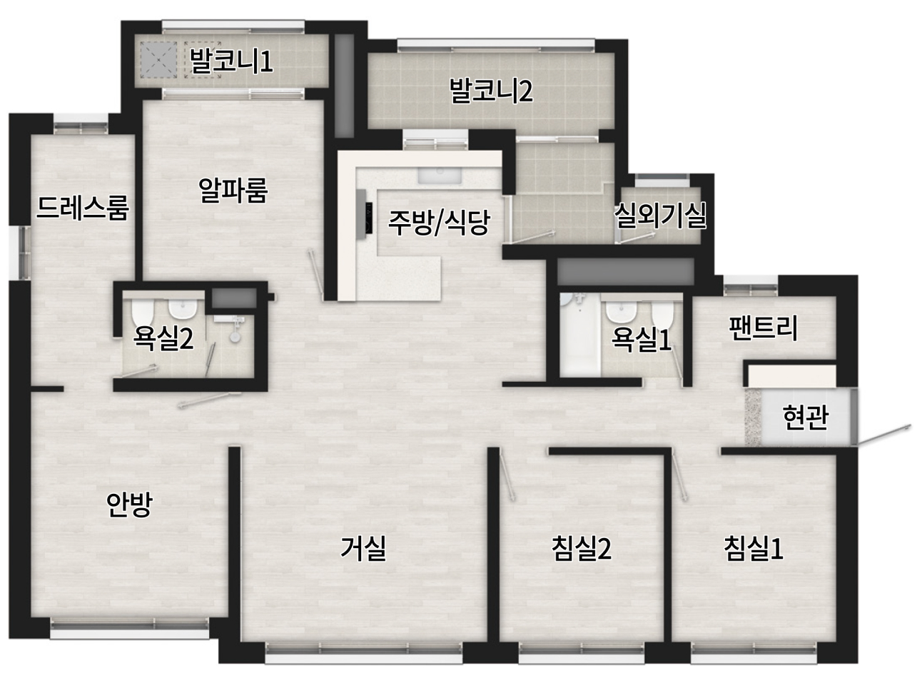 광명 시티프라디움 에듀하임 84d평면