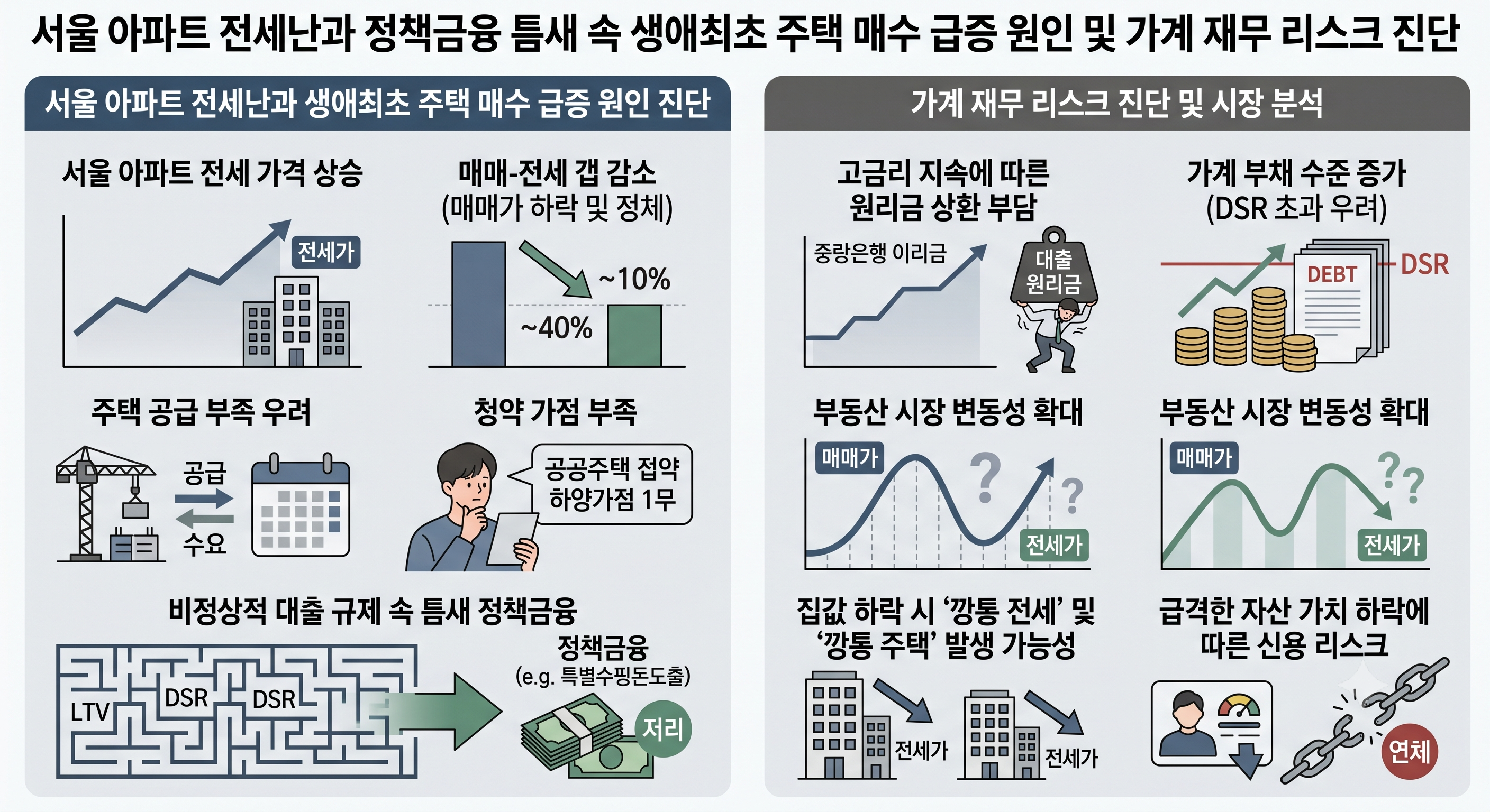 서울 아파트 전세난과 정책금융 틈새 속 생애최초 주택 매수 급증 원인 및 가계 재무 리스크