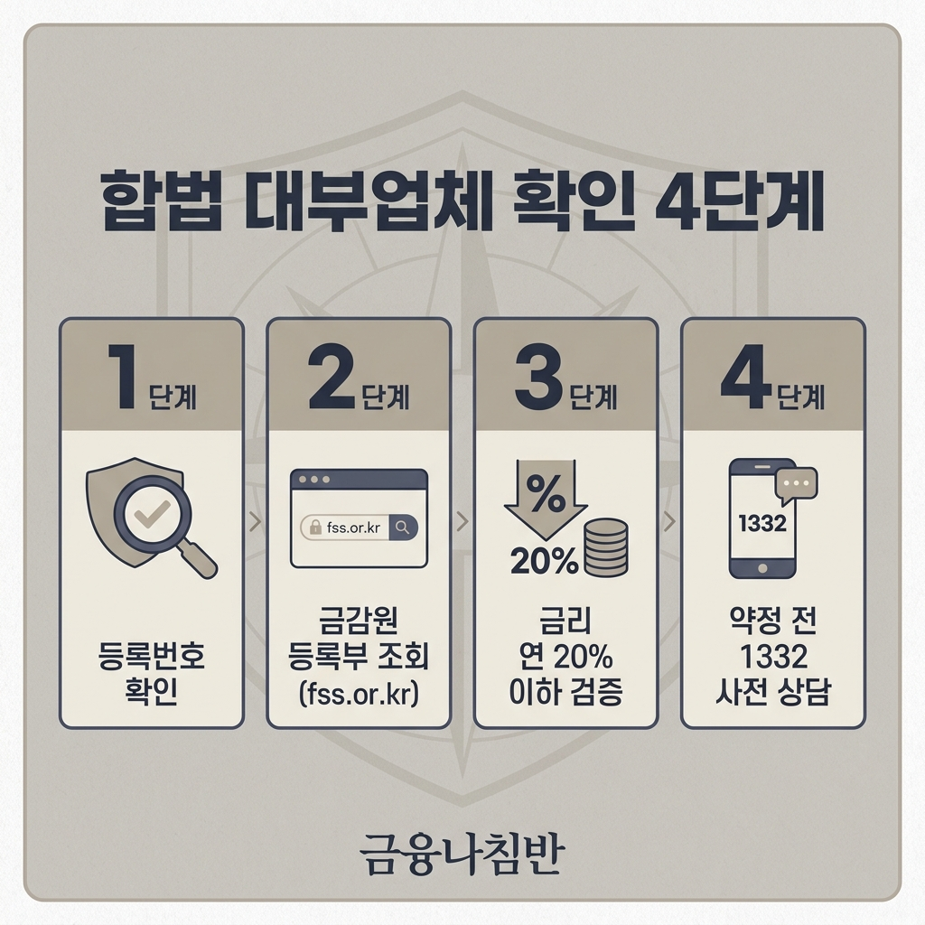 합법 대부업체 확인 4단계