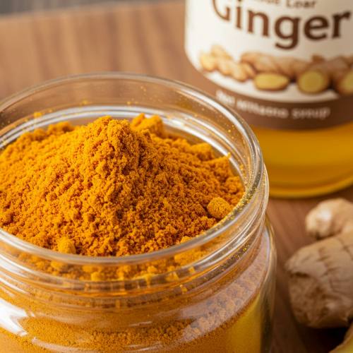 생강분말과 생강청 같이 나온 사진