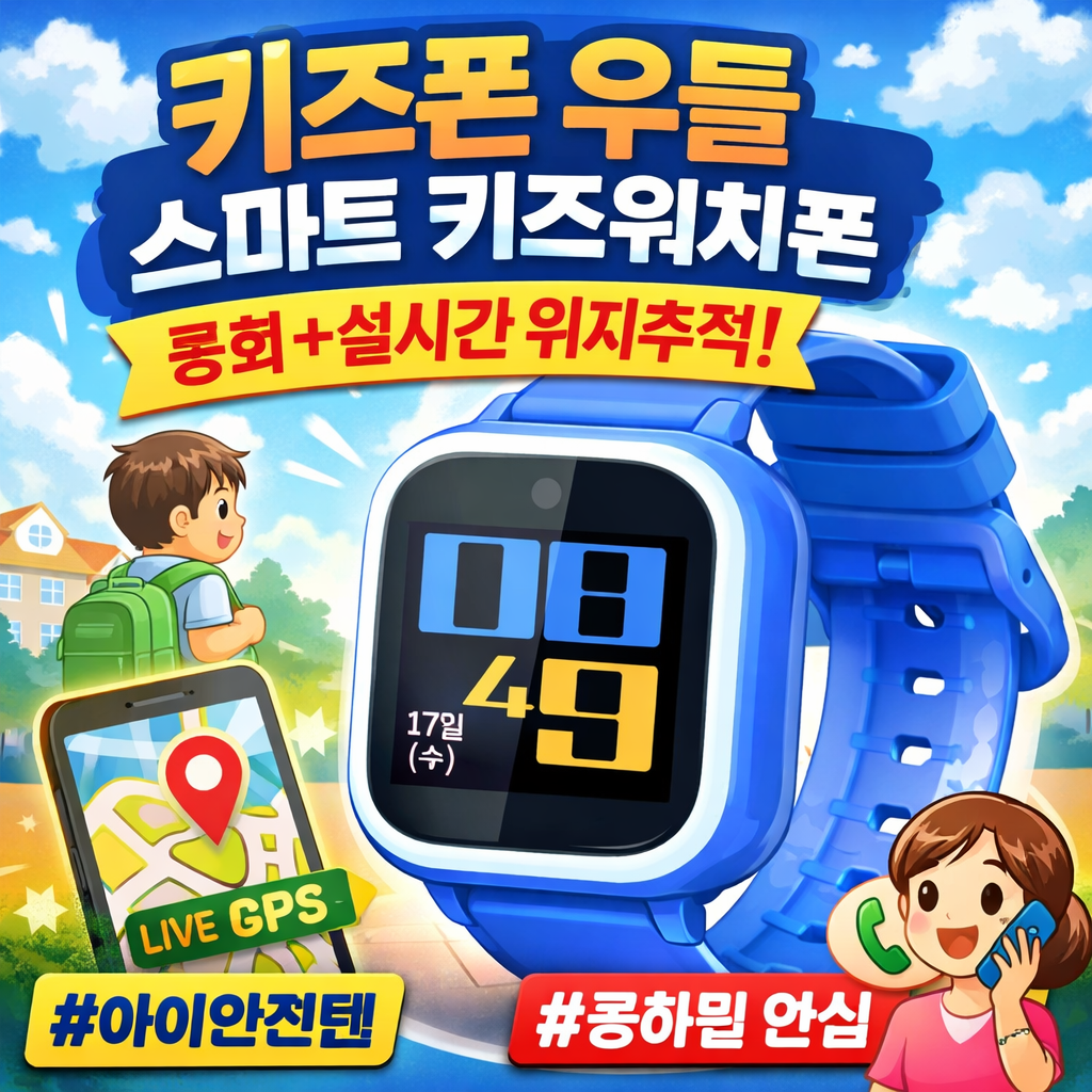 키즈폰 우들 스마트 키즈워치폰 + 실시간 위치추적 어린이 필수템