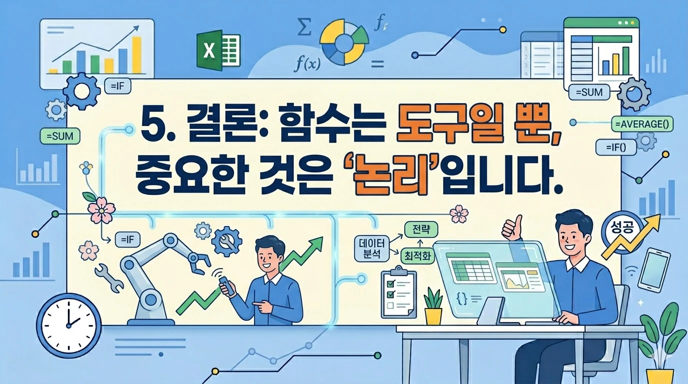 결론: 함수는 도구일 뿐, 중요한 것은 '논리'입니다