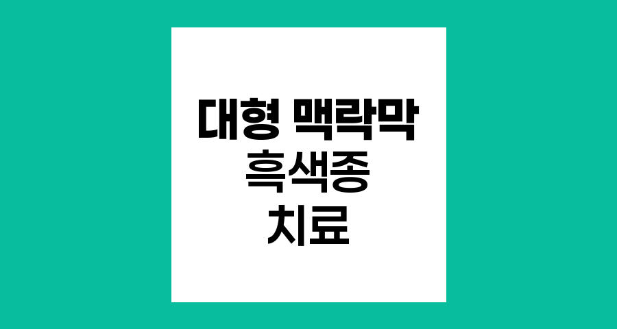 대형 맥락막 흑색종의 치료 옵션