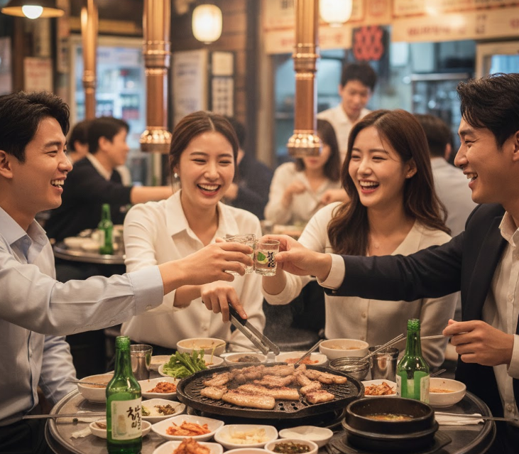 회사 친한 동료끼리 술 자리