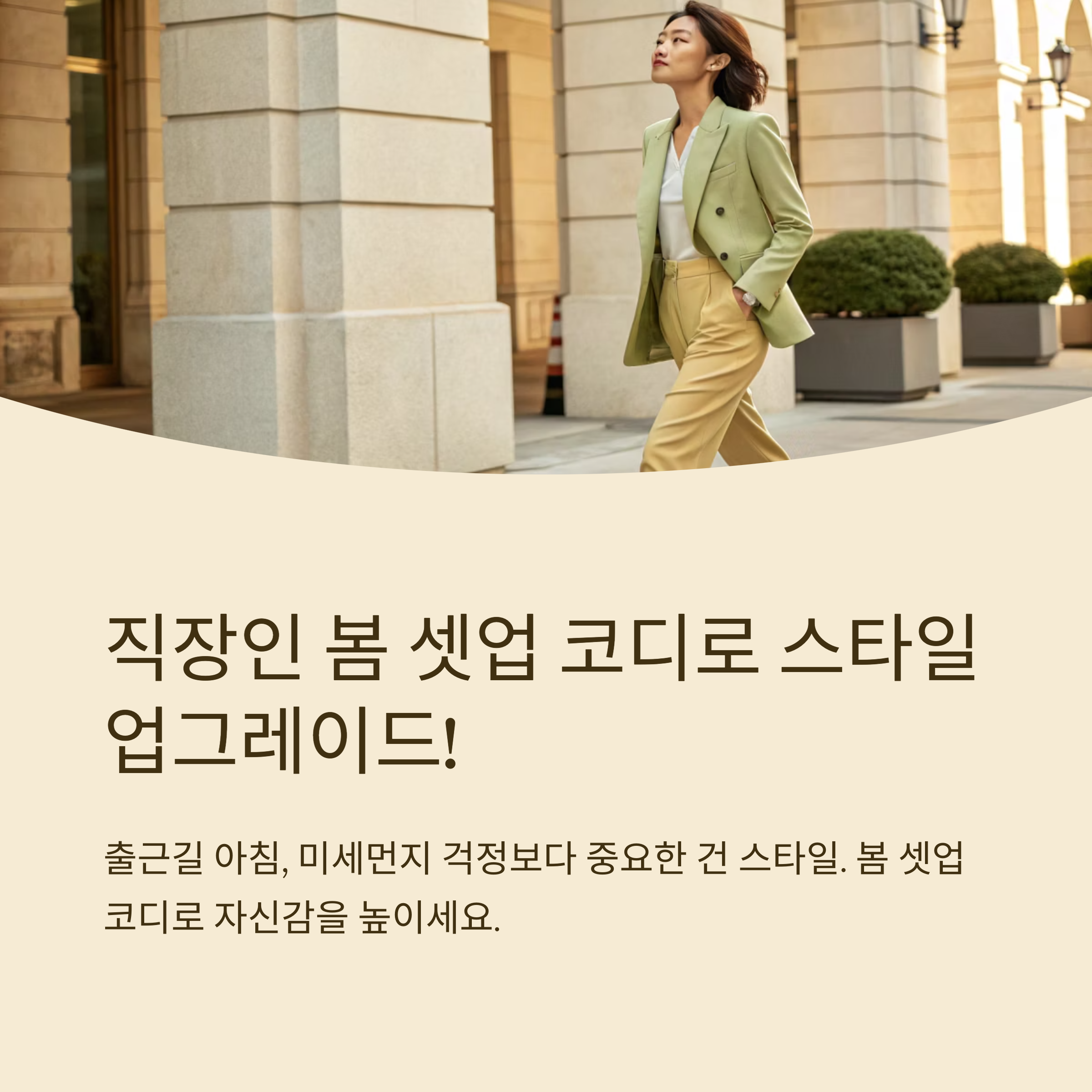 직장인 봄 코디 베이직 셋업