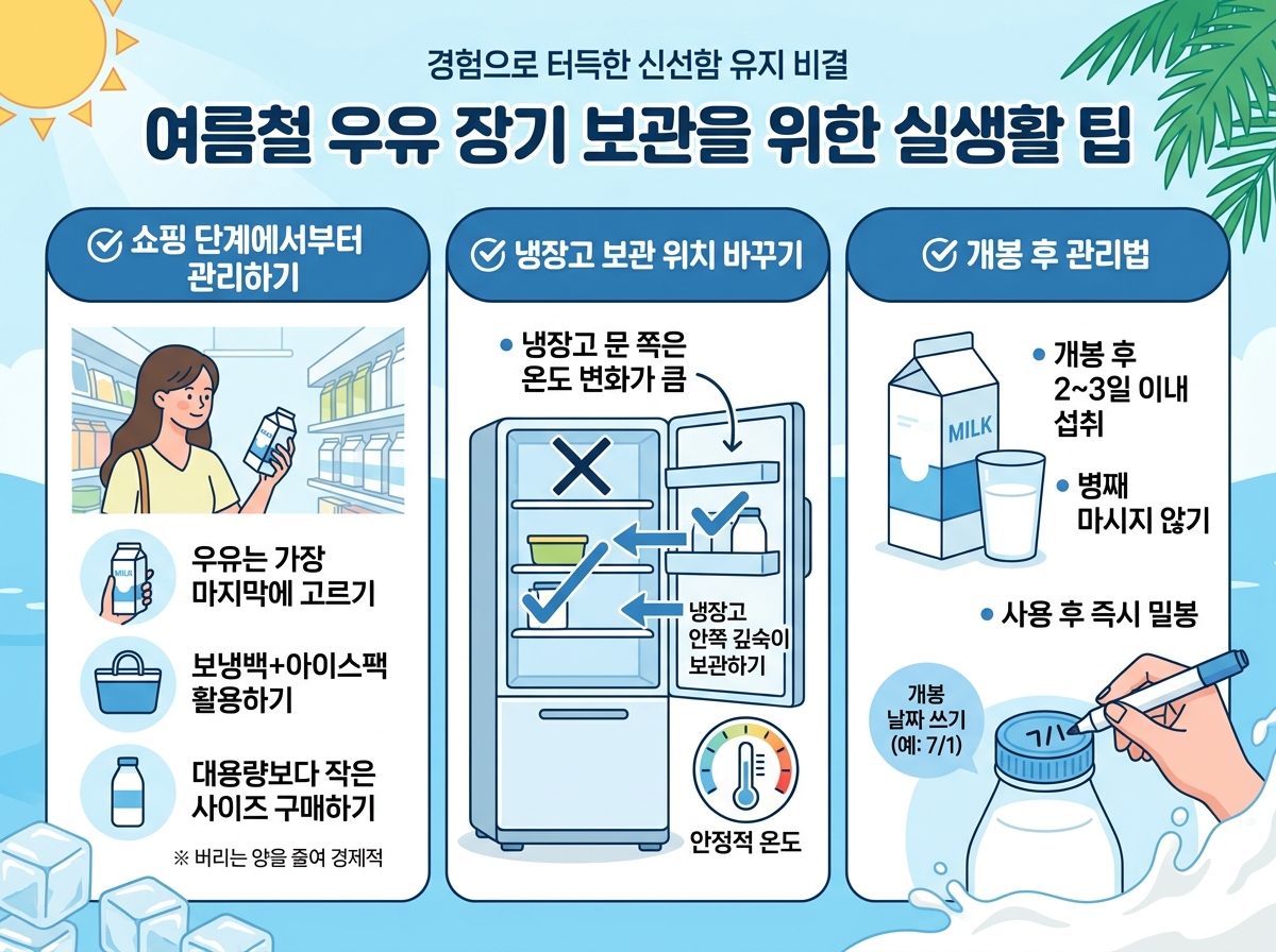 여름철 우유 오래 보관하는 방법