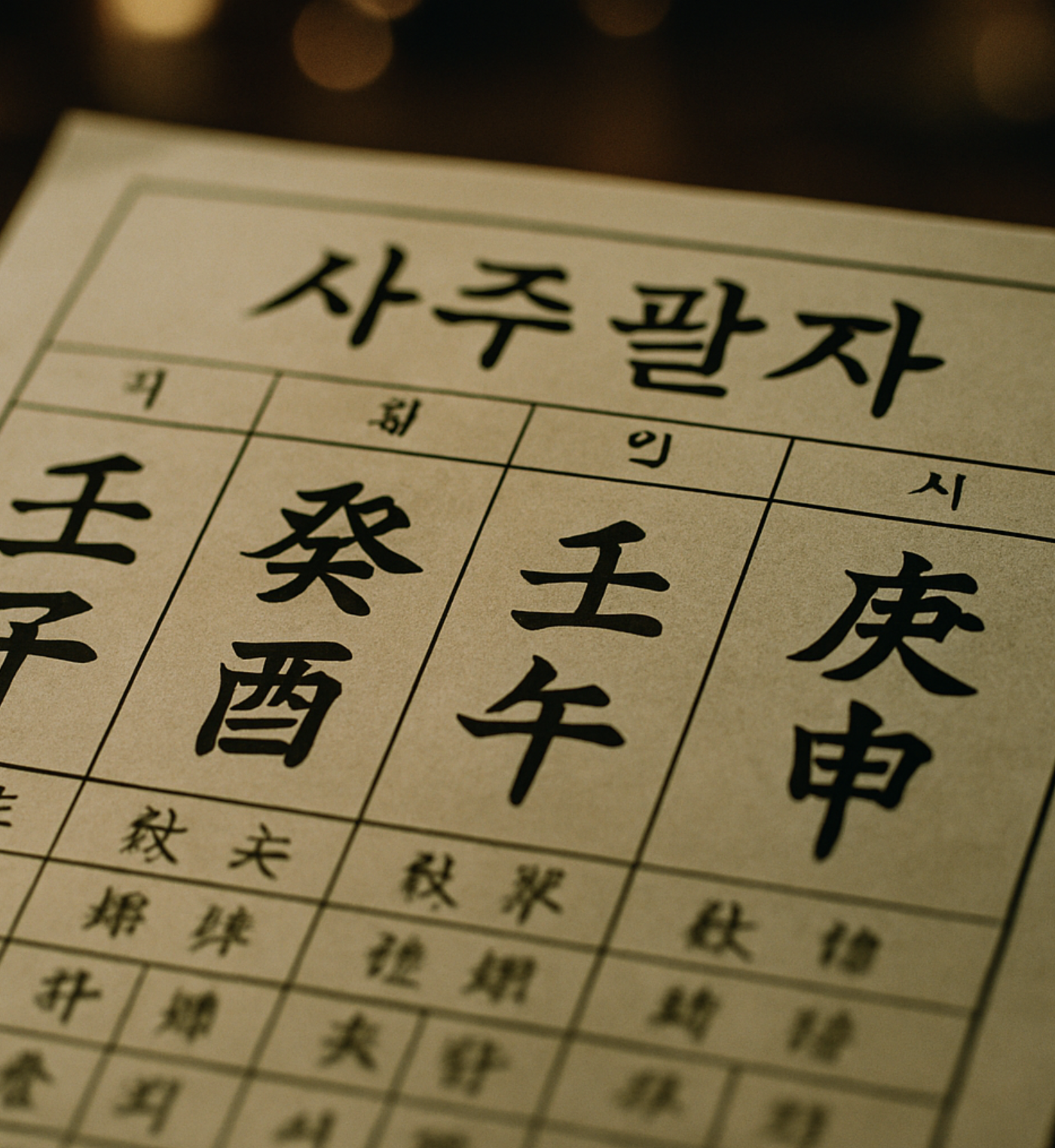 1. 내 인생의 기본 설계도&amp;#44; 사주팔자