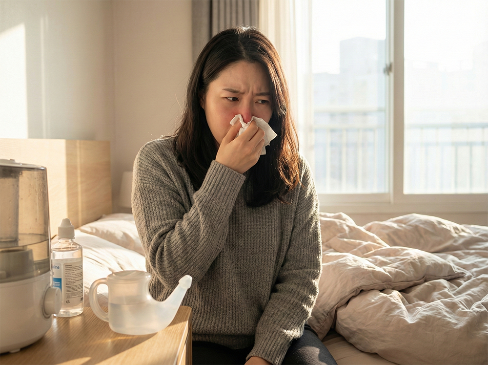 코세척, 코막힘, 부작용, 한국 여성, 답답함, 휴지