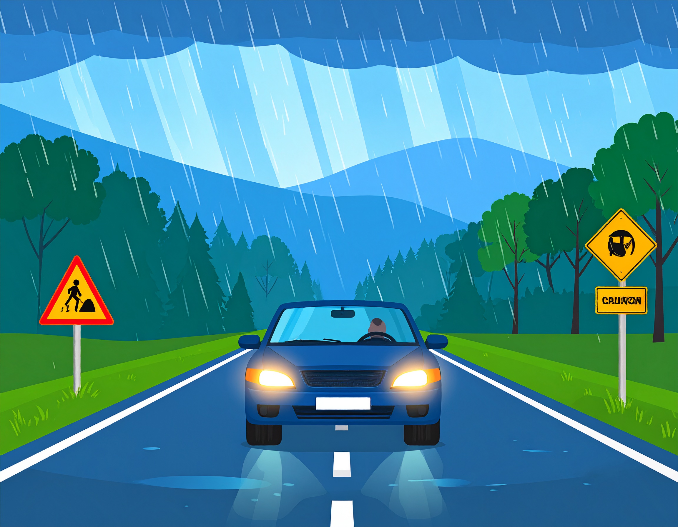 빗길 안전운전, 장마철 안전운전