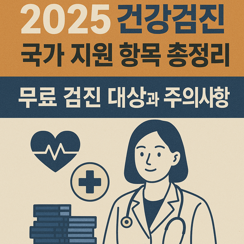 2025 건강검진 국가 지원 항목 총정리 ❘ 무료 검진 대상과 주의사항