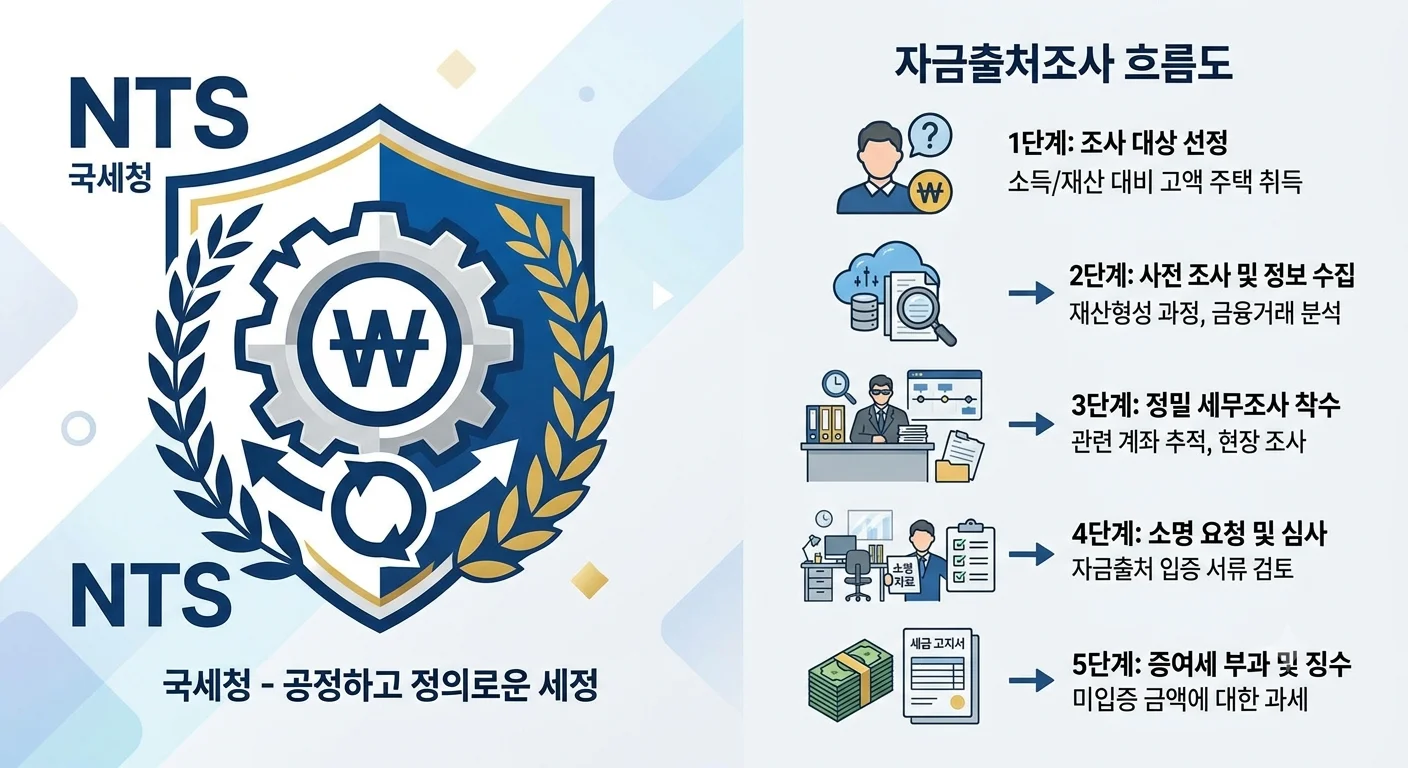 국세청 자금출처조사 및 상속세 세무조사 계좌이체 추적 기준표