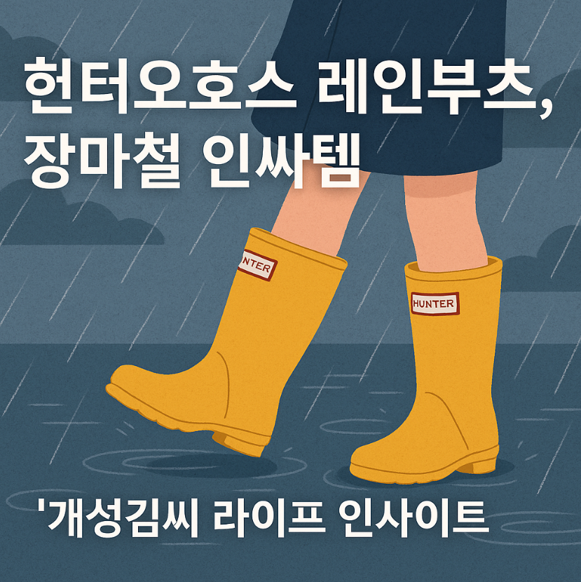 헌터오호스,헌터오호스 레인부츠,오호스 콜라보,장마철 부츠 추천,방수 레인부츠,트랜스포머블 부츠