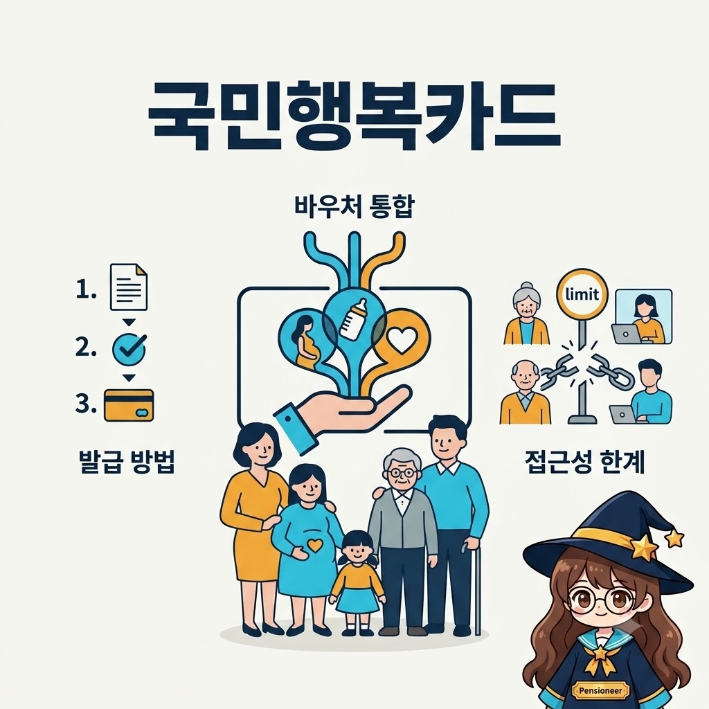 국민행복카드'의 특징을 설명하는 인포그래픽