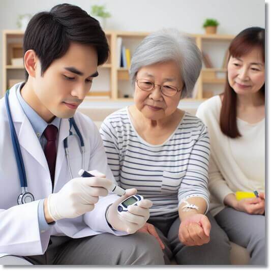 대사증후군이 있는 노인 혈당 측정