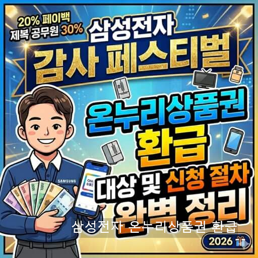삼성전자 온누리상품권 환급
