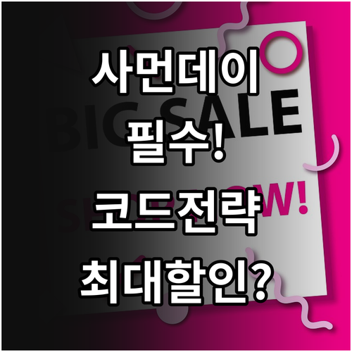 2025 사이버먼데이 12월 1일 할..