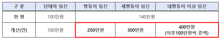 2025년 출산지원금 요약 정리