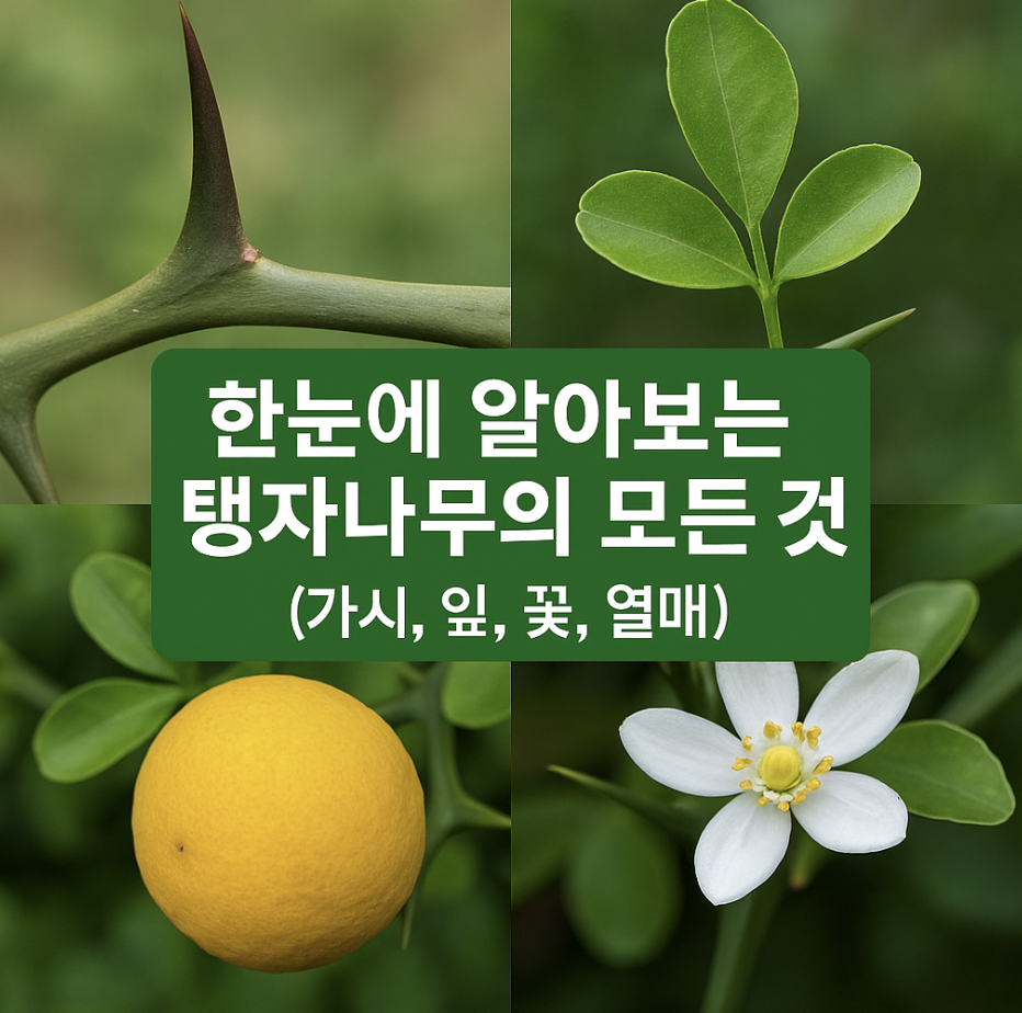 한눈에 알아보는 탱자나무의 모든 것 (가시, 잎, 꽃, 열매)