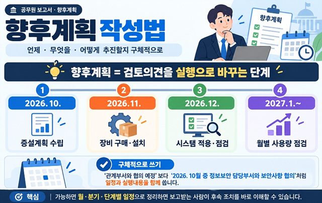공무원 보고서 잘 쓰는 법|현황·문제점·검토의견·향후계획 작성법