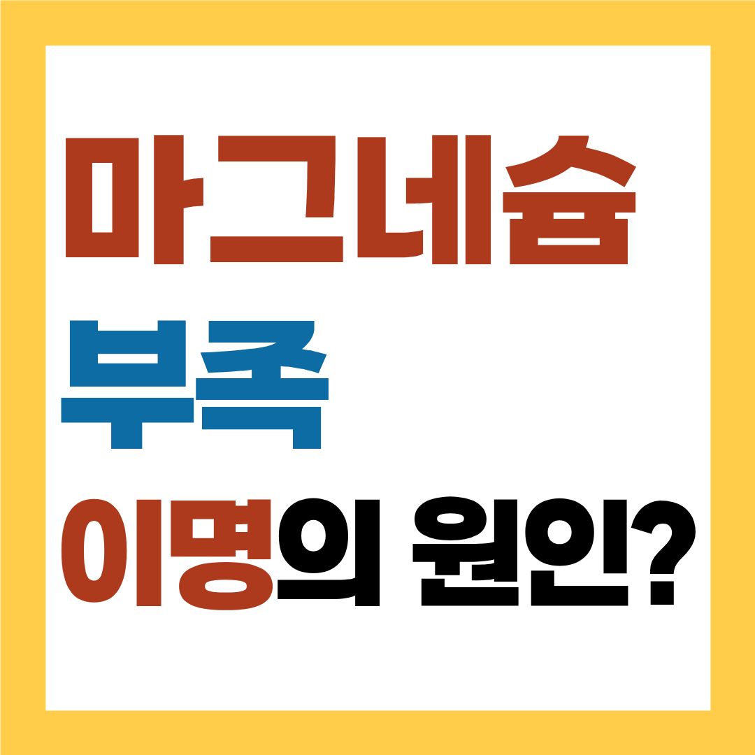 마그네슘 부족, 이명의 원인