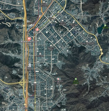 분당구 일대에 대한 네이버 위성지도