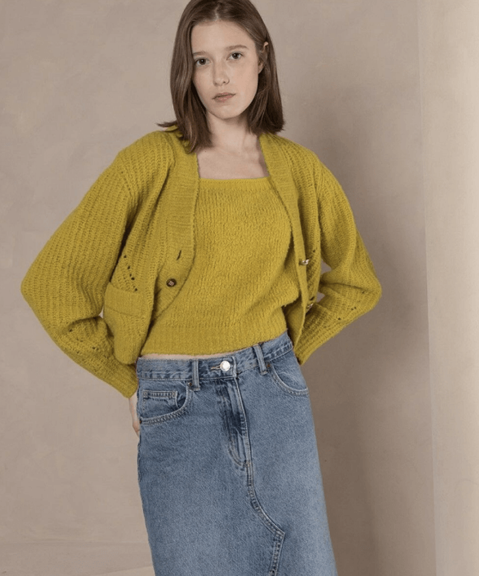 리얼미어나더미 가디건 세트