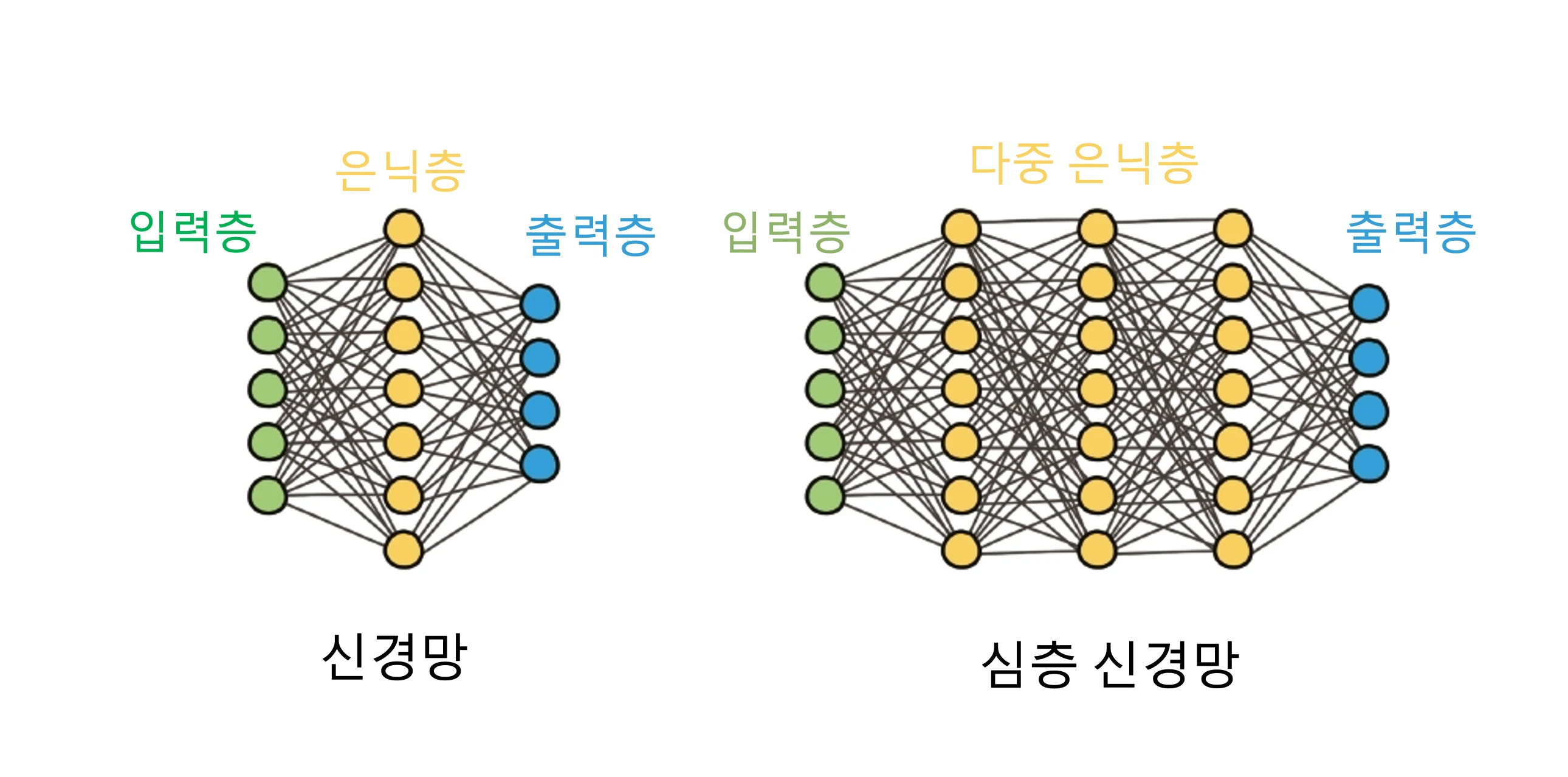 신경망-심층 신경망-차이