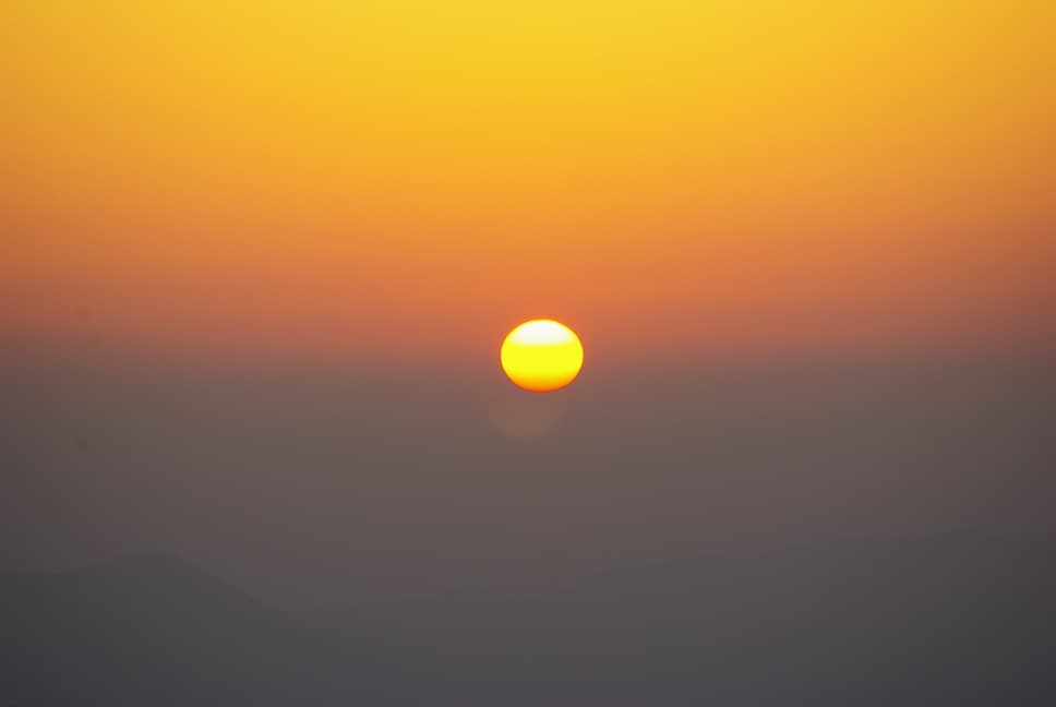 새해에 떠오르는 태양