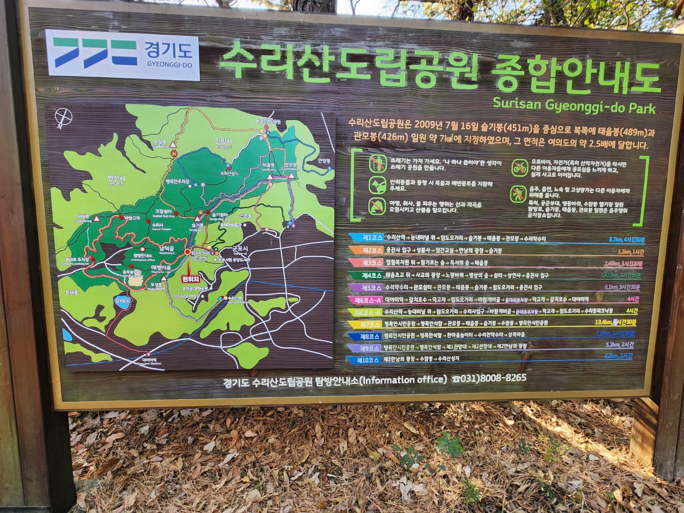 수리산둘레길-종합안내지도