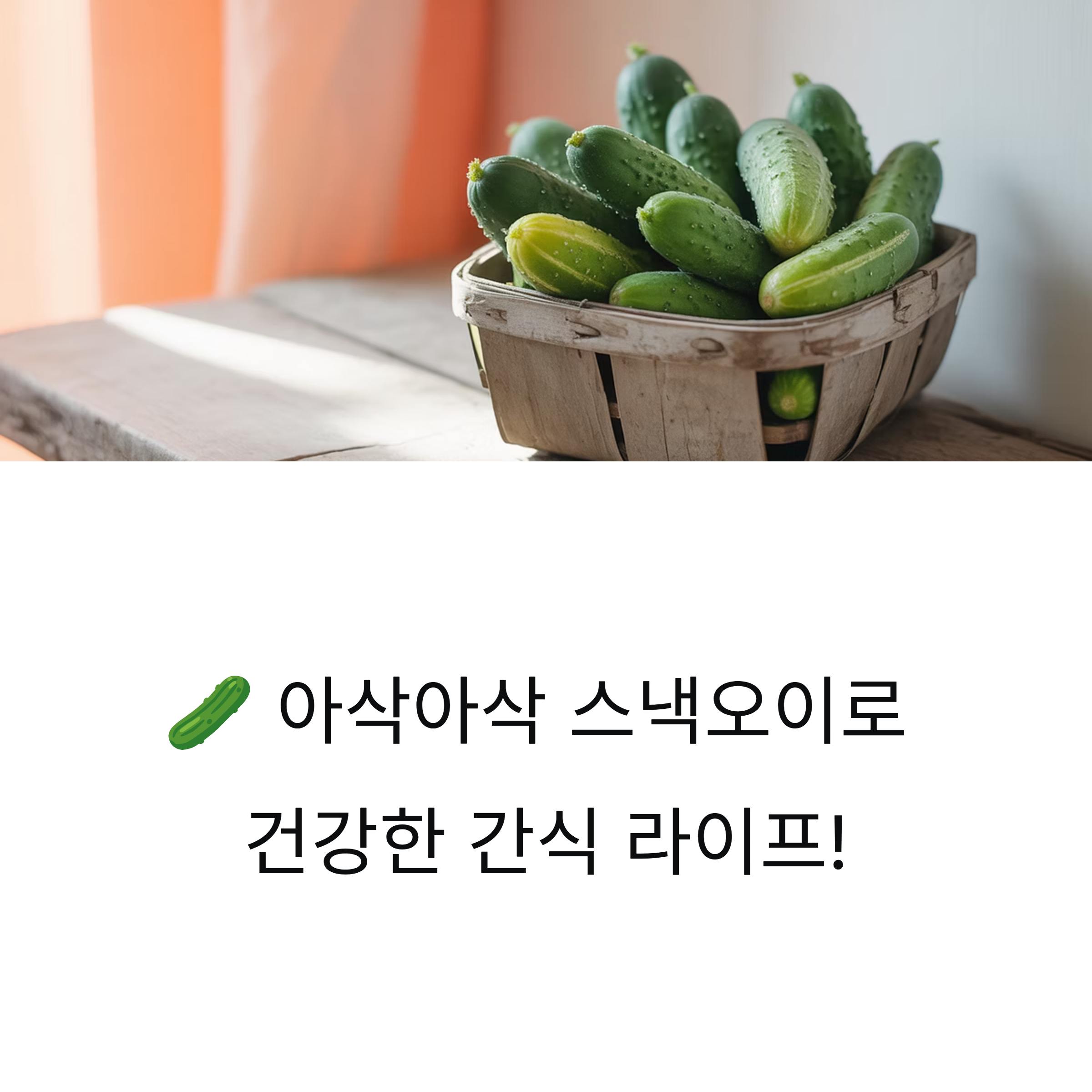 아삭아삭 스낵오이 미니오이, 국내산 작은 피클용 오이 가격과 활용법