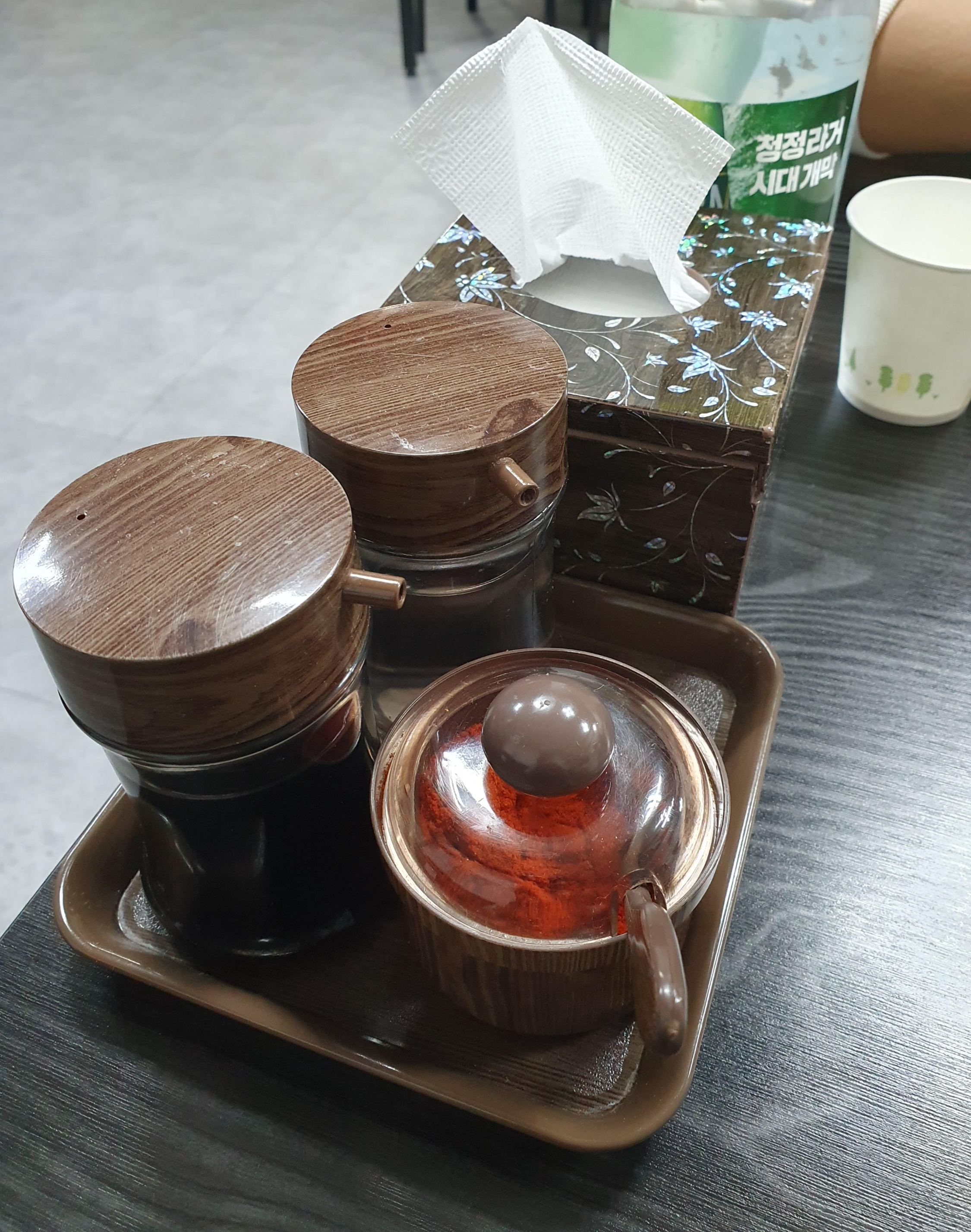 관저동 대성관 중국집 테이블 세팅