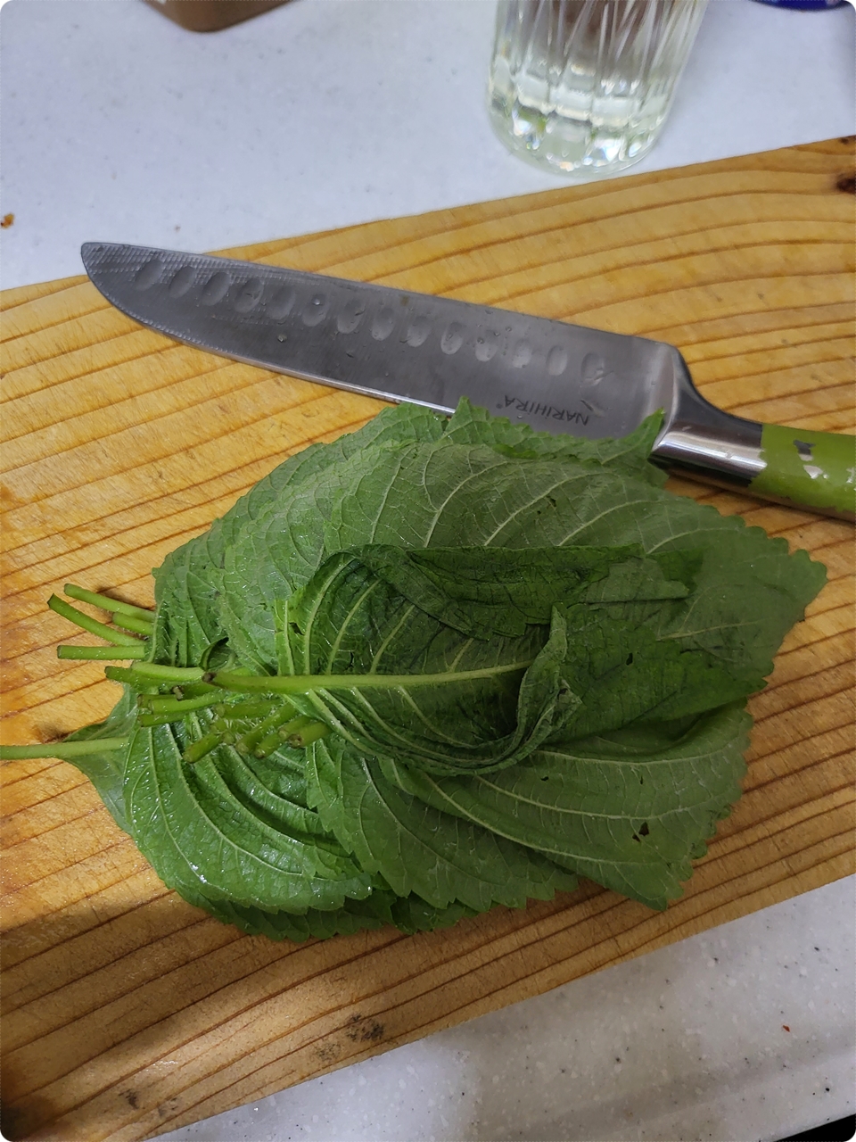 깻잎 준비